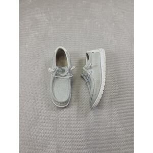 Hey Dude Shoes Mens Size 10 Wally Sox Stone White Slip On